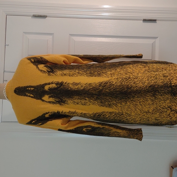 Krizia Fox Pelt Sweater Dress Sz. M - Picture 4 of 7
